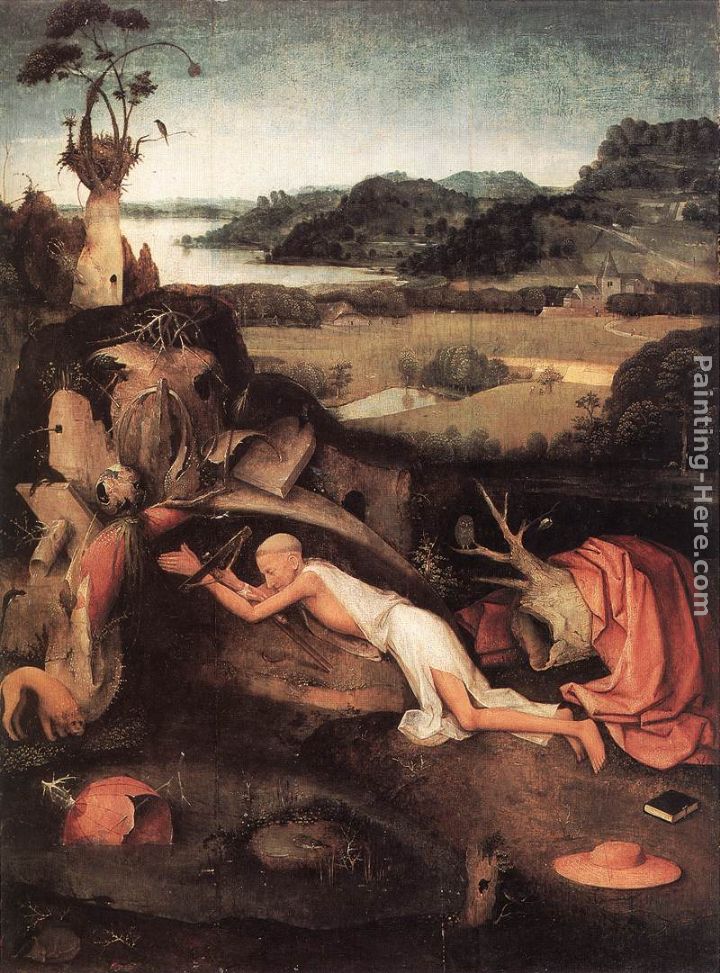 St Jerome in Prayer painting - Hieronymus Bosch St Jerome in Prayer art painting